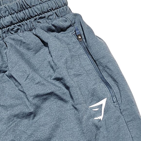 Gymshark Mens Relaxed Fit Joggers L Blue Gray Elastic Waist Zipper‎ Pocket - Picture 7 of 11